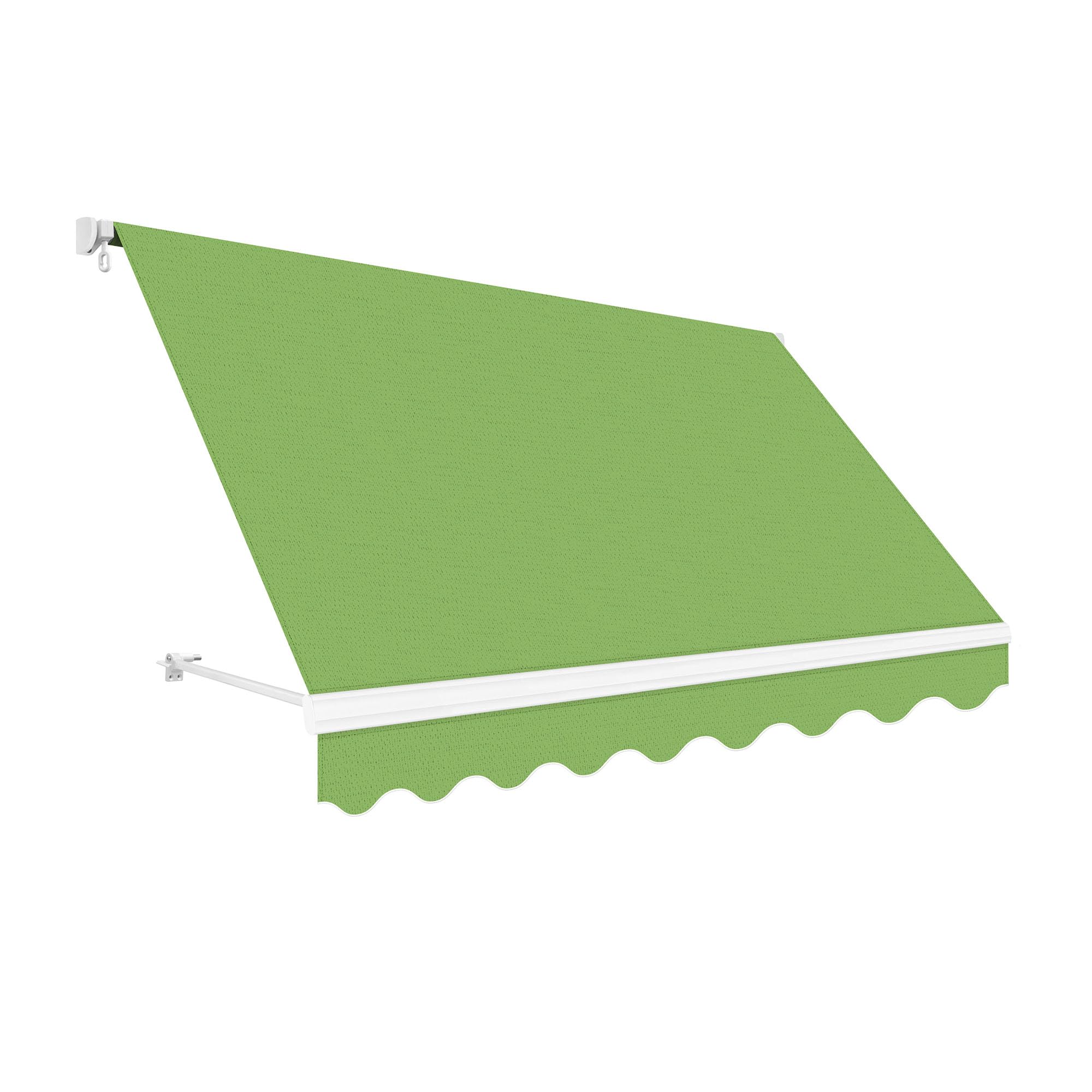 Wasabi – Toldo Exterior Balcón Enrollable 3x2,5m Verde – Lona Acrílica Protección Solar UV – Soporte Pared – Anclaje Barandilla – Manivela incluida – Regulable en inclinación