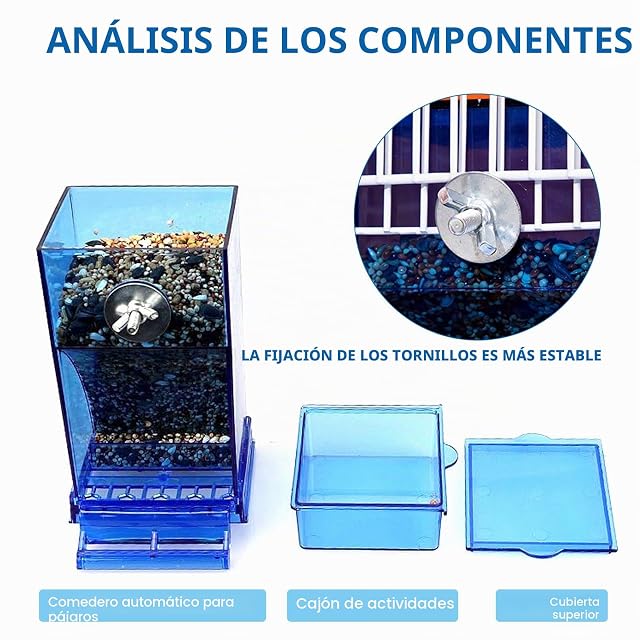Foto 3 de 7 de 2 alimentador automático para pájaros y alimentador automático de alimentos para pájaros
