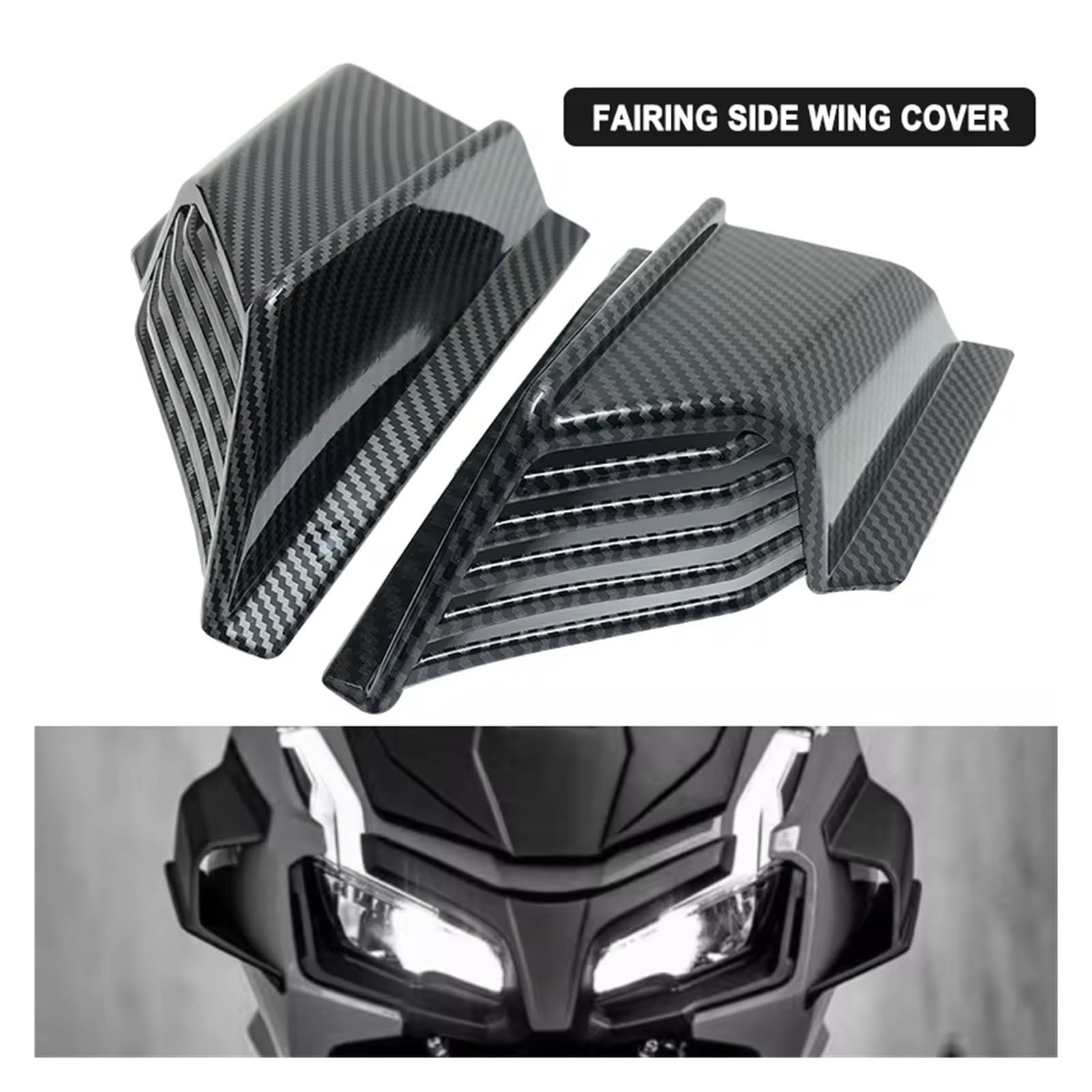 Wingletów Motocyklowych Pasuje do ADV150 ADV 150 2019-2023 Winglet motocykl przedni spoiler boczny Motocross skrzydło Protector osłona skrzydła Przednie Aerodynamiczne Winglety