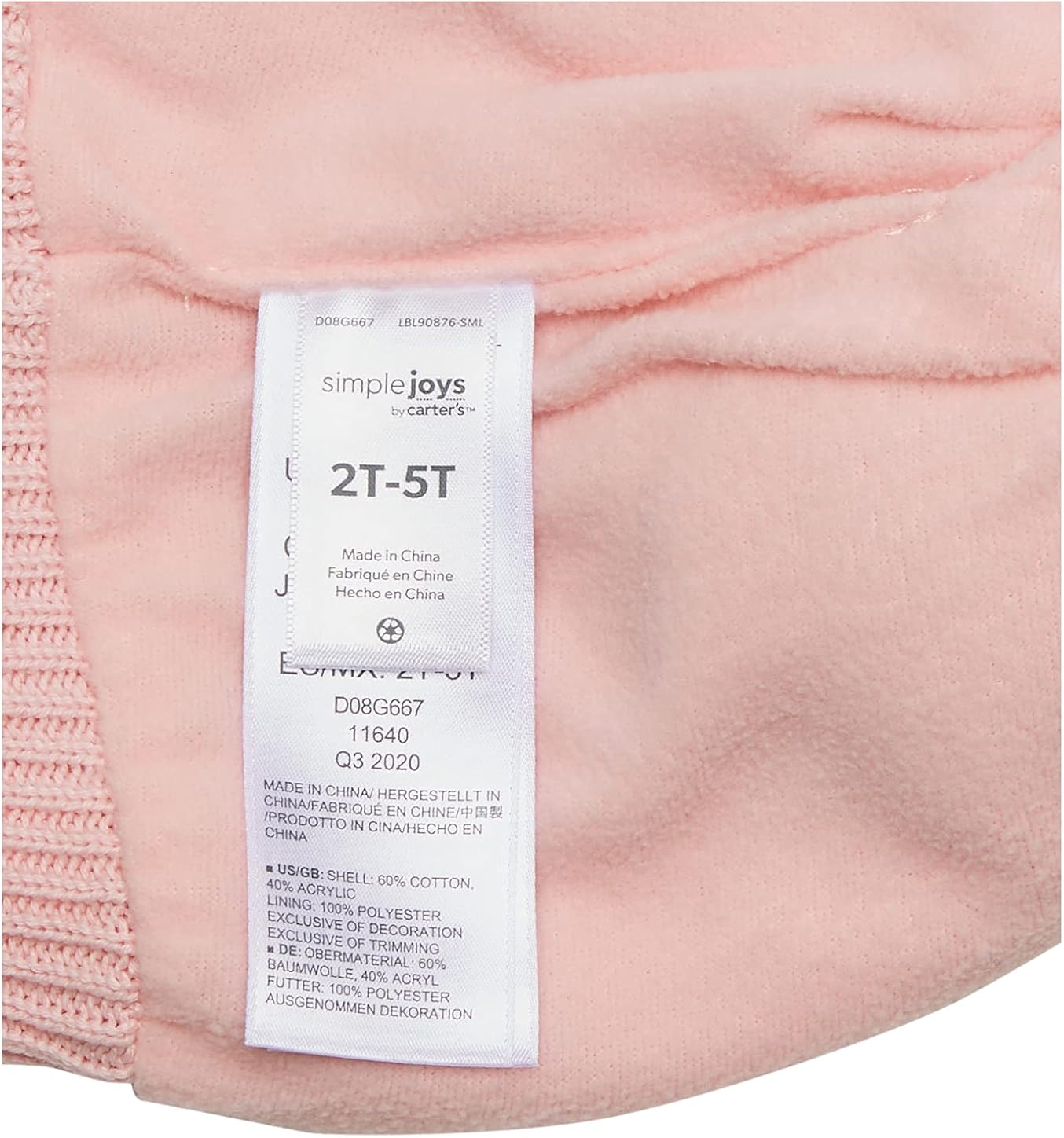 Simple Joys by Carter's Toddlers and Baby Girls' Hat and Mitten Set : Clothing, Shoes & Jewelry