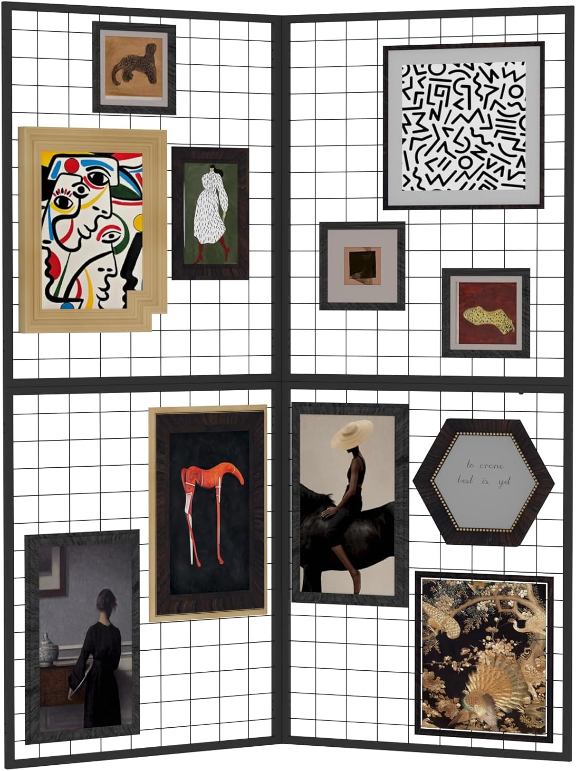 Foldable Grid Wall Panel 2PCS - Portable Heavy Duty Gridwall Display Rack with Detachable Z Unit, Floor Standing for Retail Store, Craft Fair & Pop Up Events