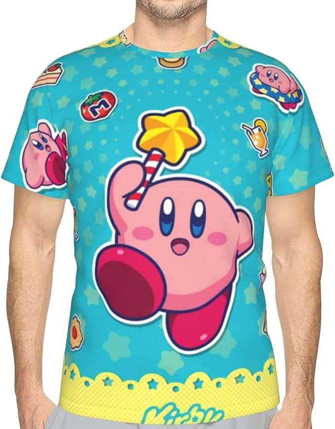Amazon 星のカービィ Tシャツ メンズ半袖 個性丸首の上着通気性柔らかい快適tシャツ抗菌防臭半袖 Tシャツ夏服 カジュアルカップルtシャツ Tシャツ カットソー 通販