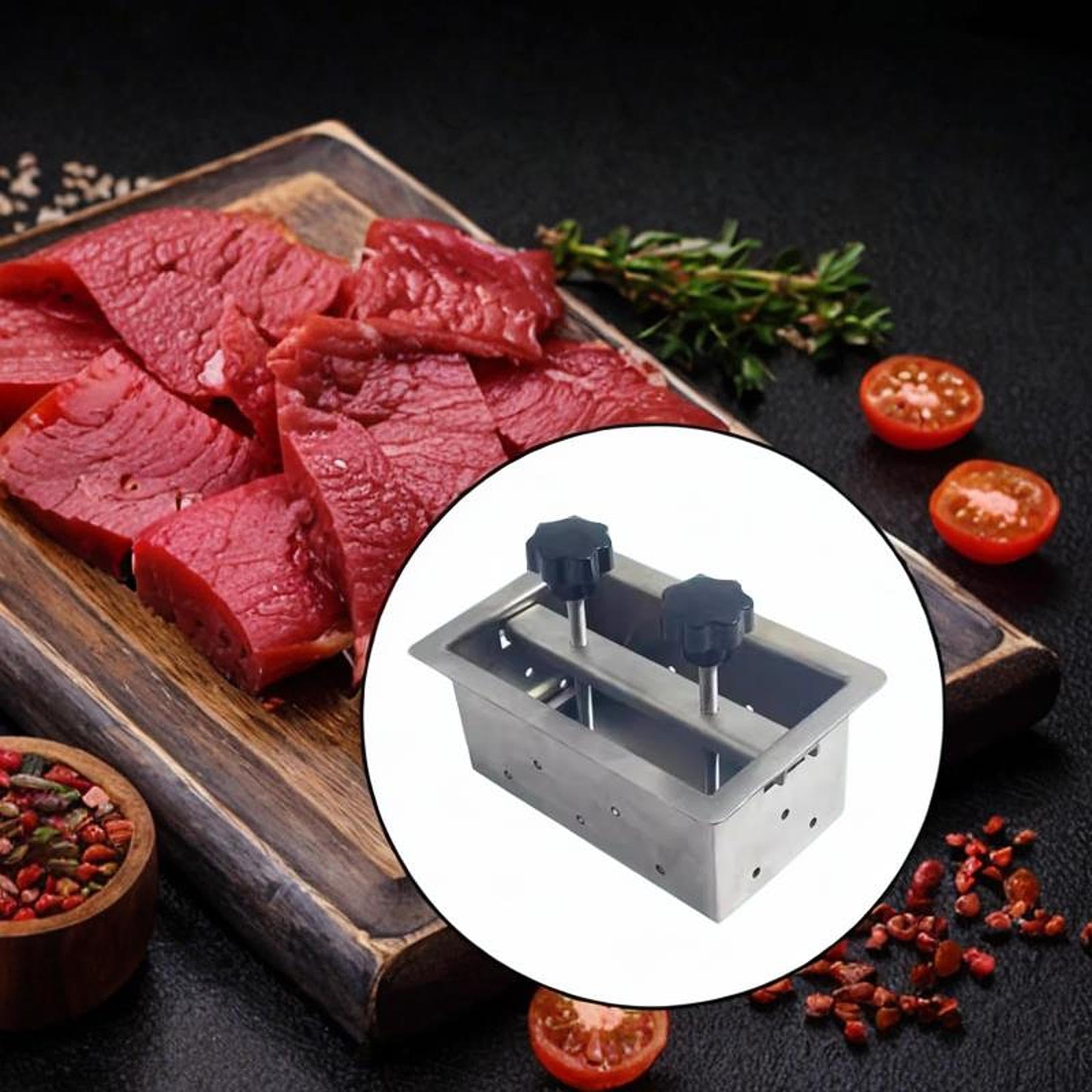 Prensa de carne, prensa de cocina de acero inoxidable para formar hamburguesas, herramienta de prensa de carne para cocinar y asar, ideal para la fabricación de hamburguesas
