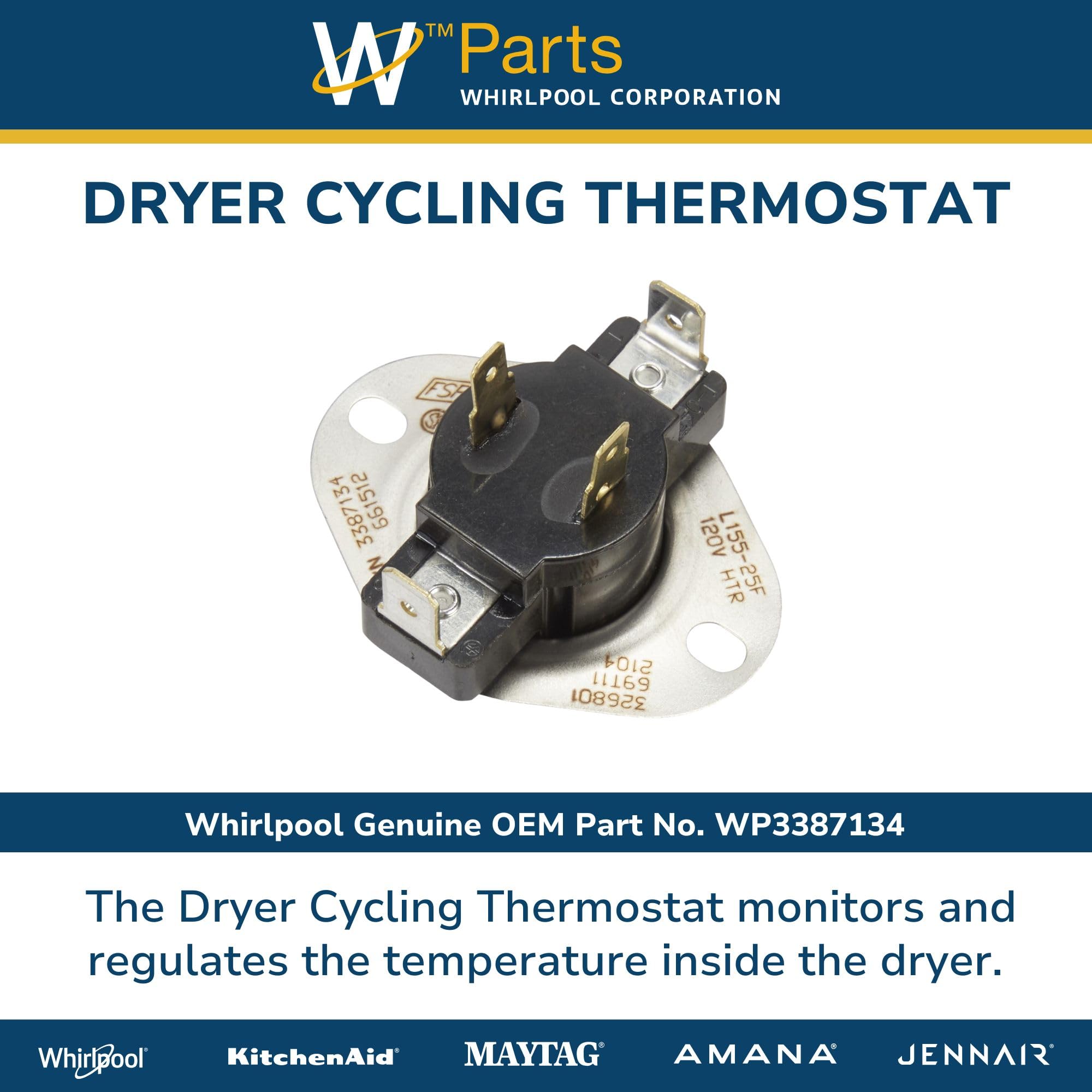 ①4.17.43.53.58/②37.25 Amazon.com: Whirlpool WP3387134 Genuine OEM Dryer Cycling
