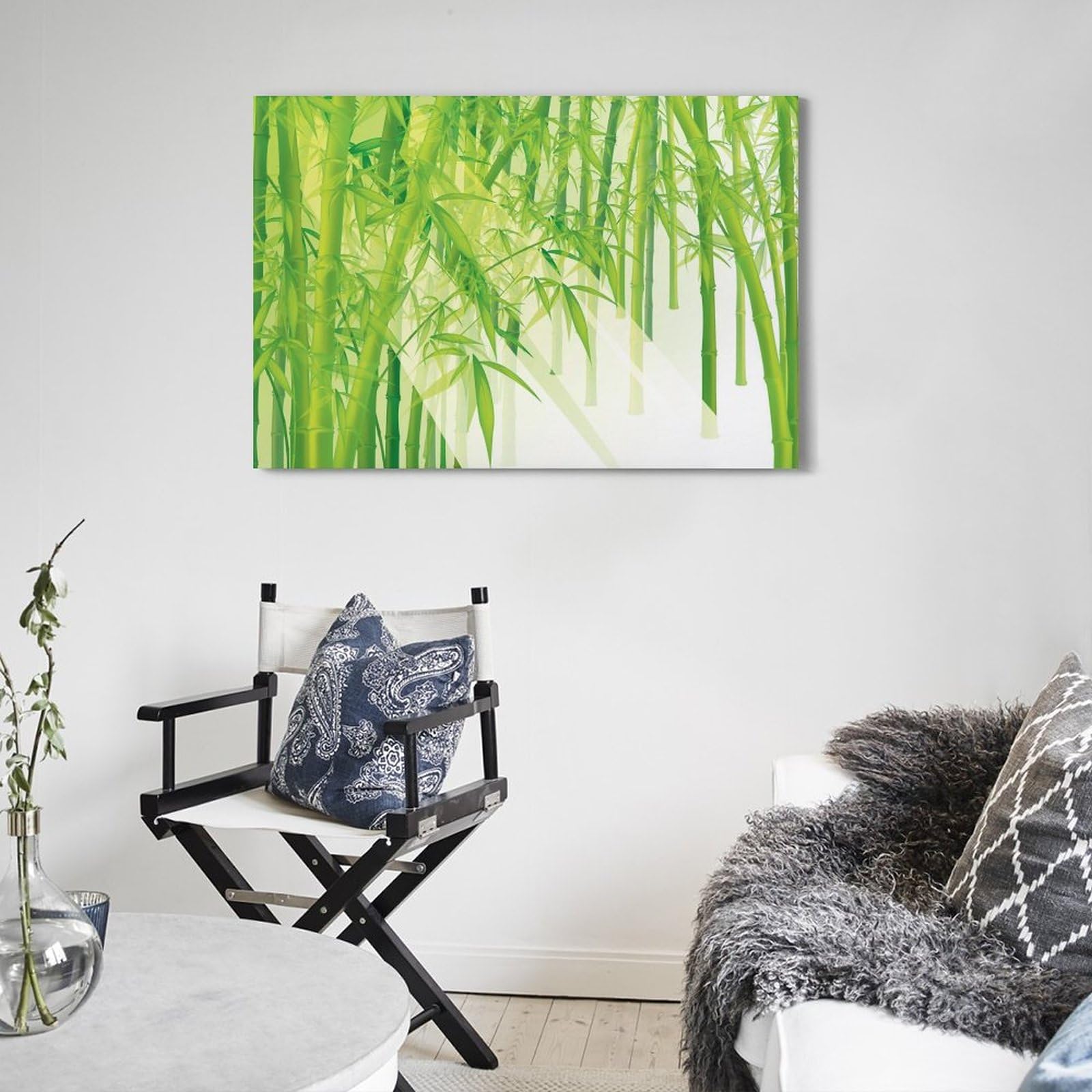 Amazon.de: Bambus-Poster mit grnem Motiv, dekoratives Gemlde, Leinwand,  Wandposter und Kunstdruck, modernes Familienschlafzimmer-Dekor-Poster, 30 x  45 cm