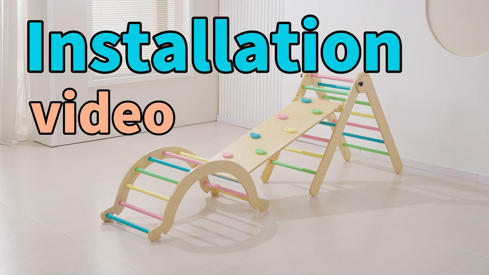 Amazon.com: Wooden Pikler Triangle Set - 7 in 1 Montessori