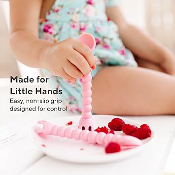 Ryan & Rose Cutie Tensils Baby Spoon and Fork [2 Pack] (Ballet)