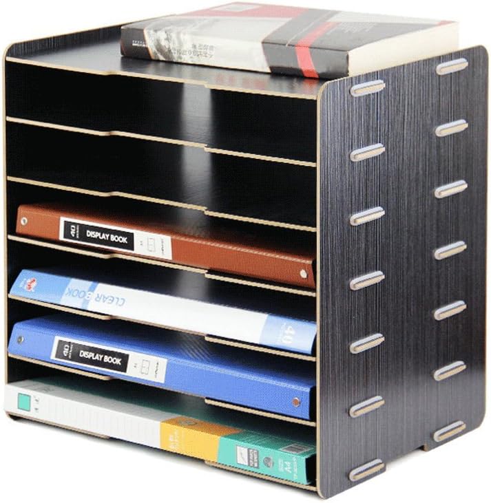 File Cabinet File Cabinets Drawer Type Wooden Korean Style 6-Layer A4 Document Shelf File Box Office Classification Storage Cabinets,C