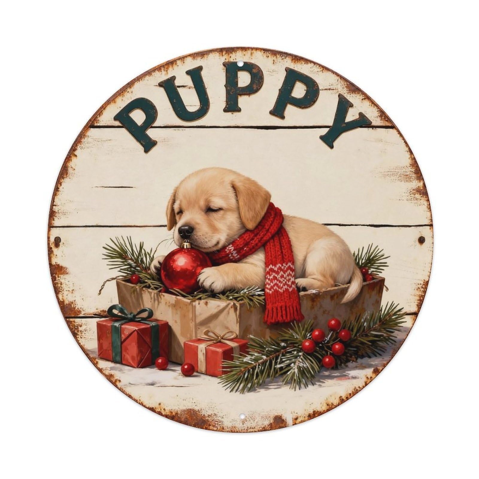 Puppy Sign Metal Tin Sign Plaque