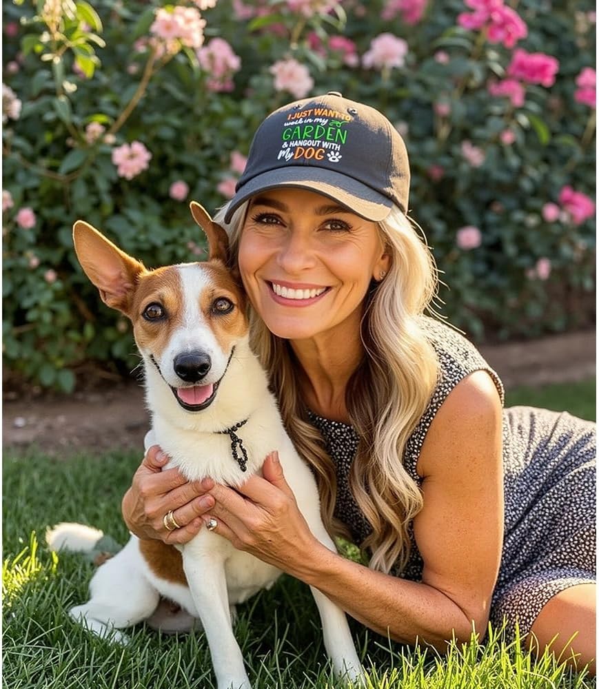 Gardening Gifts for Women Men, Gardening Hat Dog Lover Gardener Garden Plant Lover Baseball Caps - Image 3