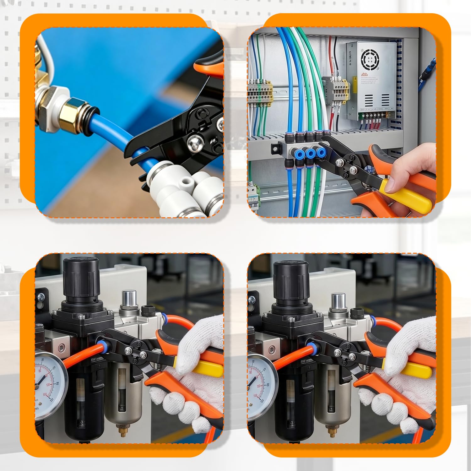 Pince à Déconnecter Rapide pour Raccords Raccord Pneumatique 6/8 mm | Outils de Déconnexion de Tuyau d'Air à Insertion Structure à Levier Économe en Effort Idéale pour les Espaces Étroits
