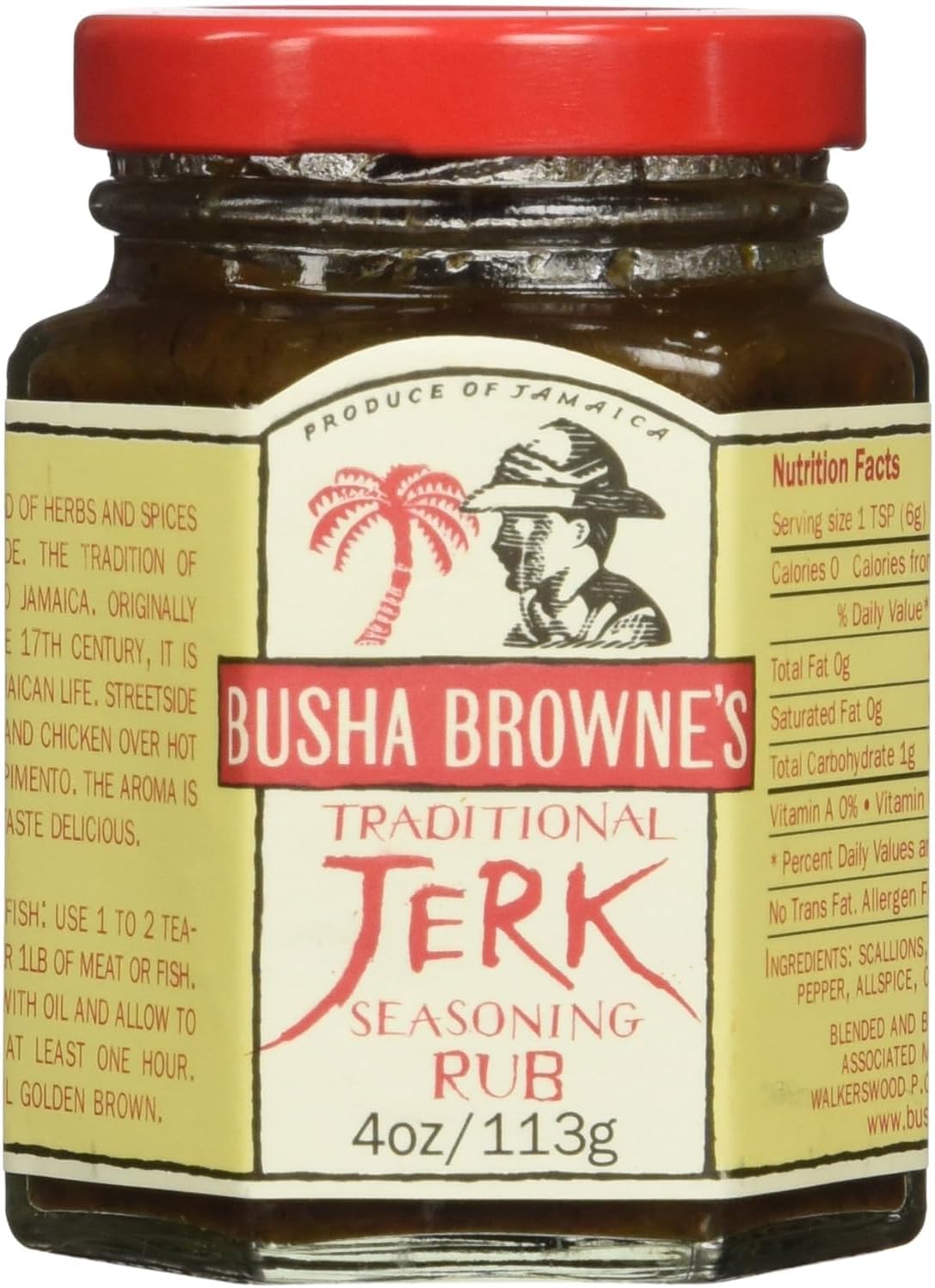Busha Browne Jrk Seasoning Rub 4 Ounce (Pack of 6)