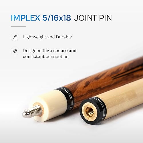 Miniatura 4 de Pearson Cues Players Series - Taco de billar con envoltura de lino irlandés, 2 piezas, 58 pulgadas