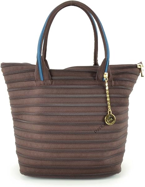 Borsa Bauletto GhostZip in cerniera lampo - Mod LETIZIA - LETIZIA-MARRONE :  Amazon.it