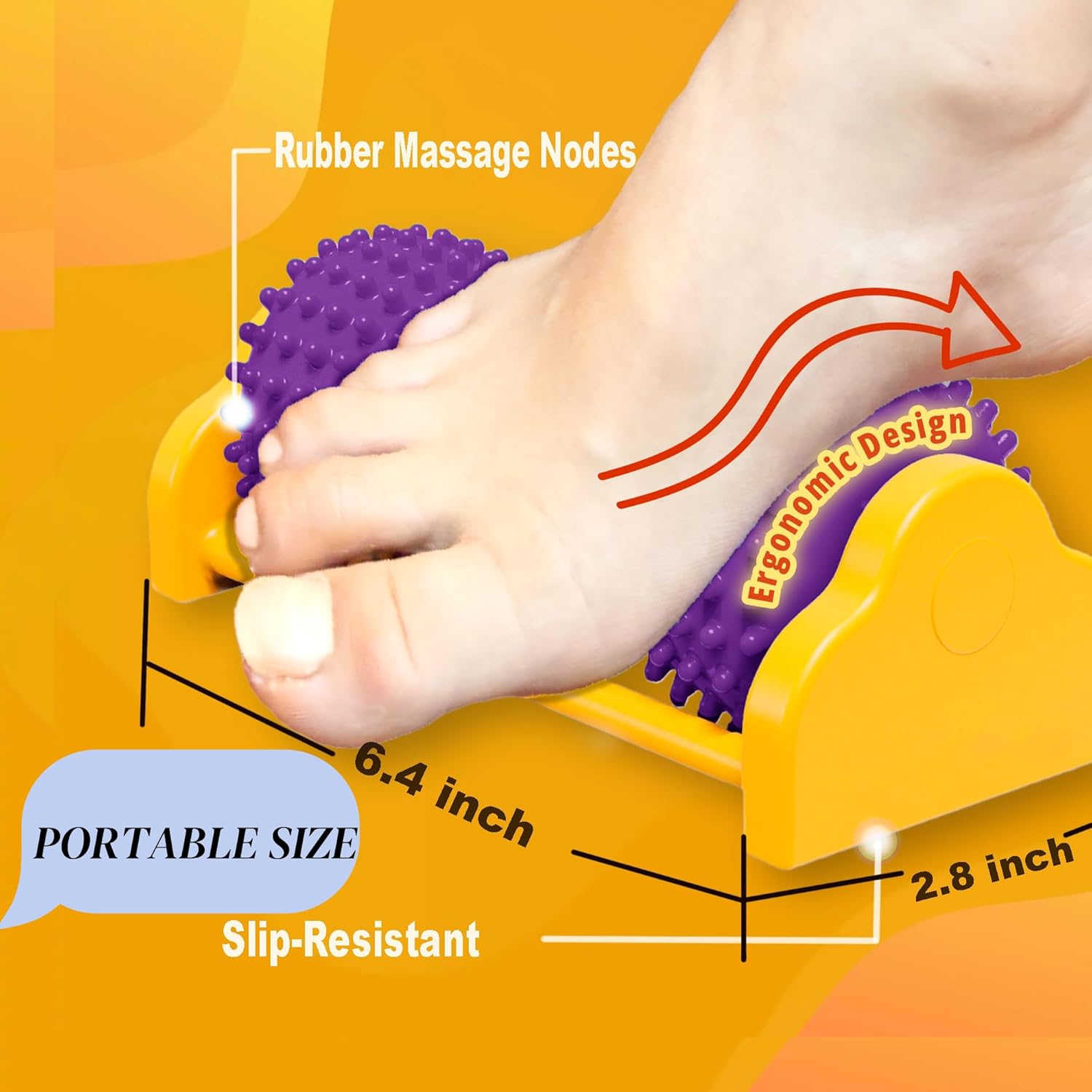 Samroller Portable Foot Massager Roller - Neuropathy Relief - Arch & Heel Pain Therapy - Trigger Point Massage - Gifts for Dad & Mom - Image 2