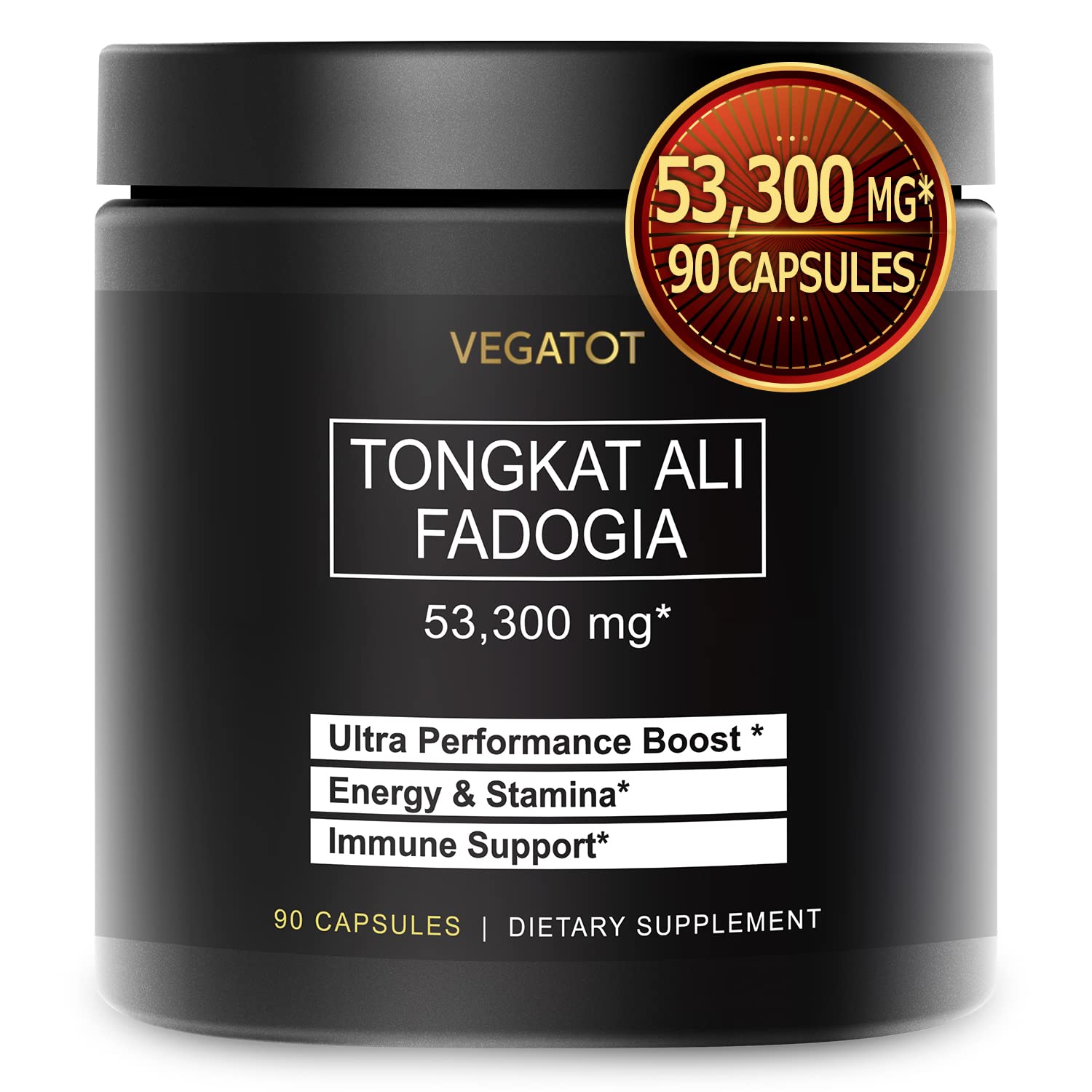 Fadogia Agrestis Tongkat Ali Ultra Extract 53,300mg Raw Powder *USA Made and Tested* High Potency with Creatine, L-Citrull...