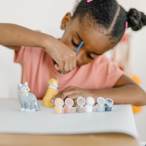 Miniatura 8 de Melissa  Doug Created by Me Kit de manualidades de figuras para mascotas perro y gato de resina 6 pinturas pincel