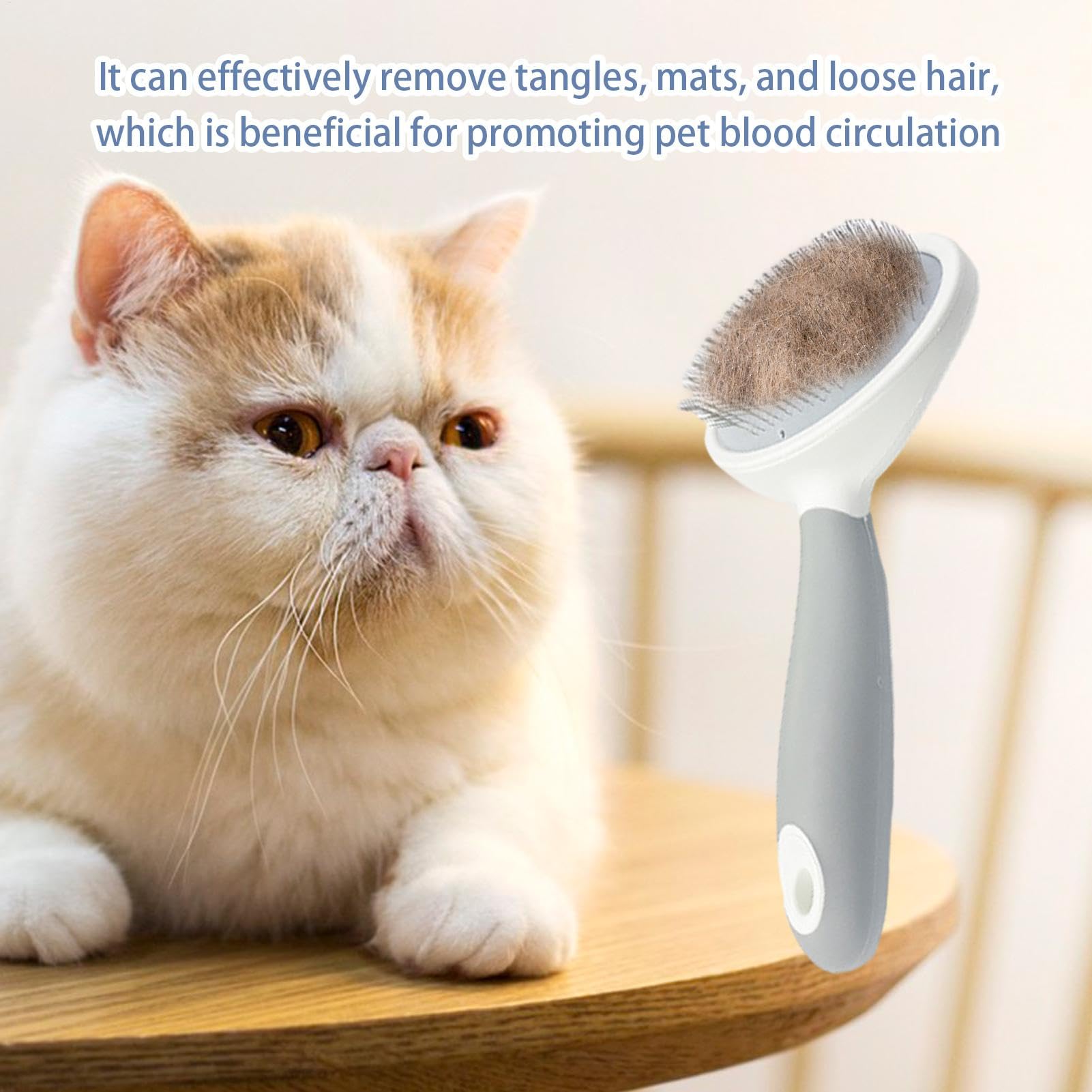 Cepillo para gatos,Cepillo para gatos Cepillo de aseo para mascotas para | Cepillo para quitar pelo de gato, para un cuidado suave y calmante, cepillo suave para gatos y perros