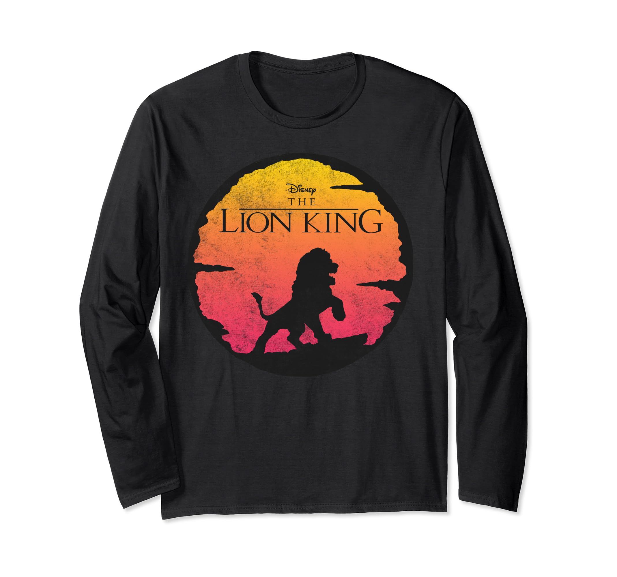 Disney Lion King Sunset Pride Rock Vintage Poster Long Sleeve T-Shirt