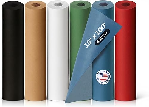 Miniatura 153 de IDL Packaging - Rollo de papel kraft rojo de 36 x 2160 pulgadas (180 pies), hecho en Estados Unidos, grosor 45 libras, arte, envoltura regalos