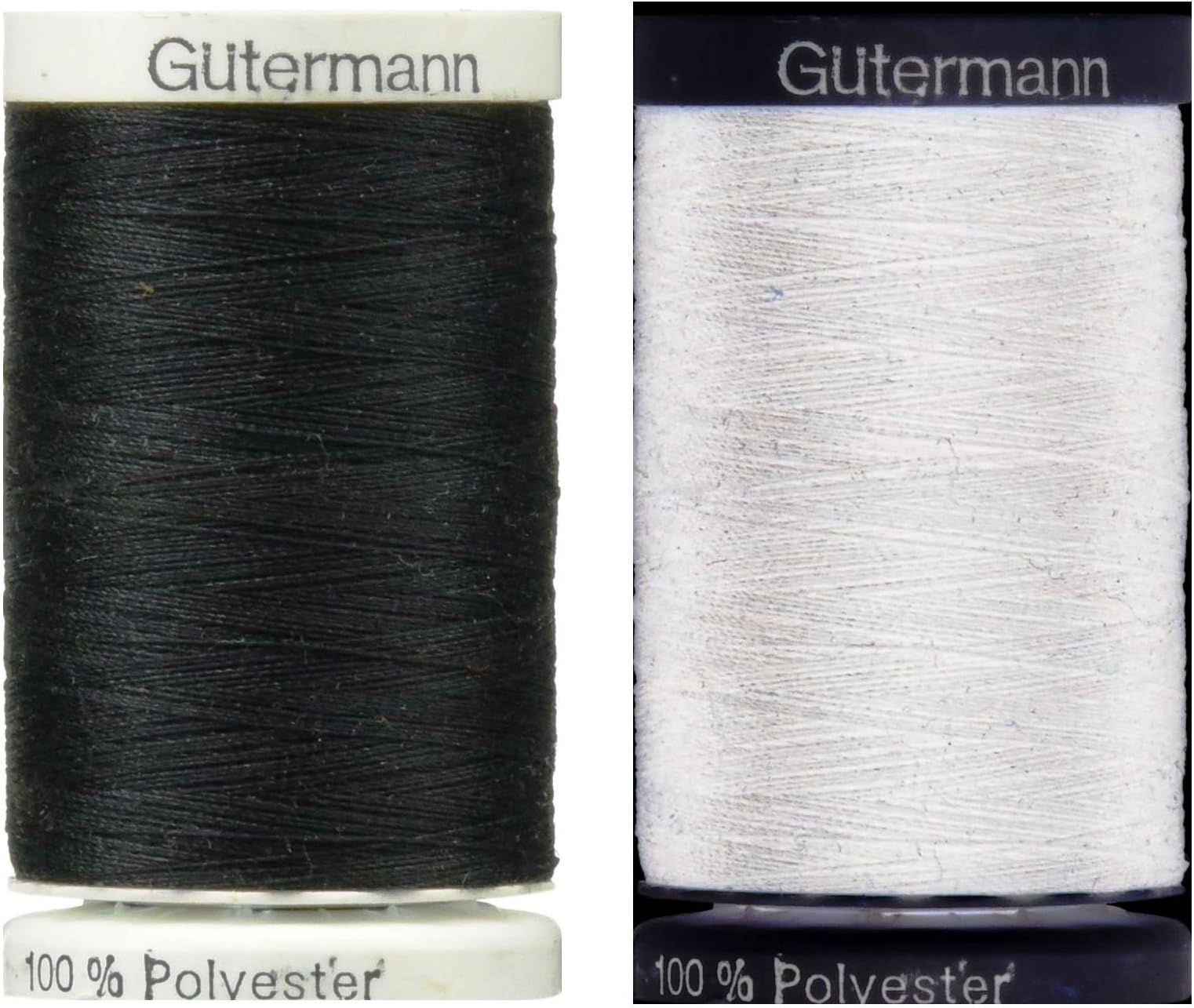 Sew-All, All PurposeThread 547 Yards- 1 Black and 1 White GUTERMANN Thread