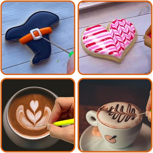 Miniatura 5 de Kanehosi Cortadores de galletas con marco de 10 formas con 6 escribas de galletas y 1 bolsa de almacenamiento, cortadores de masa de fondant,