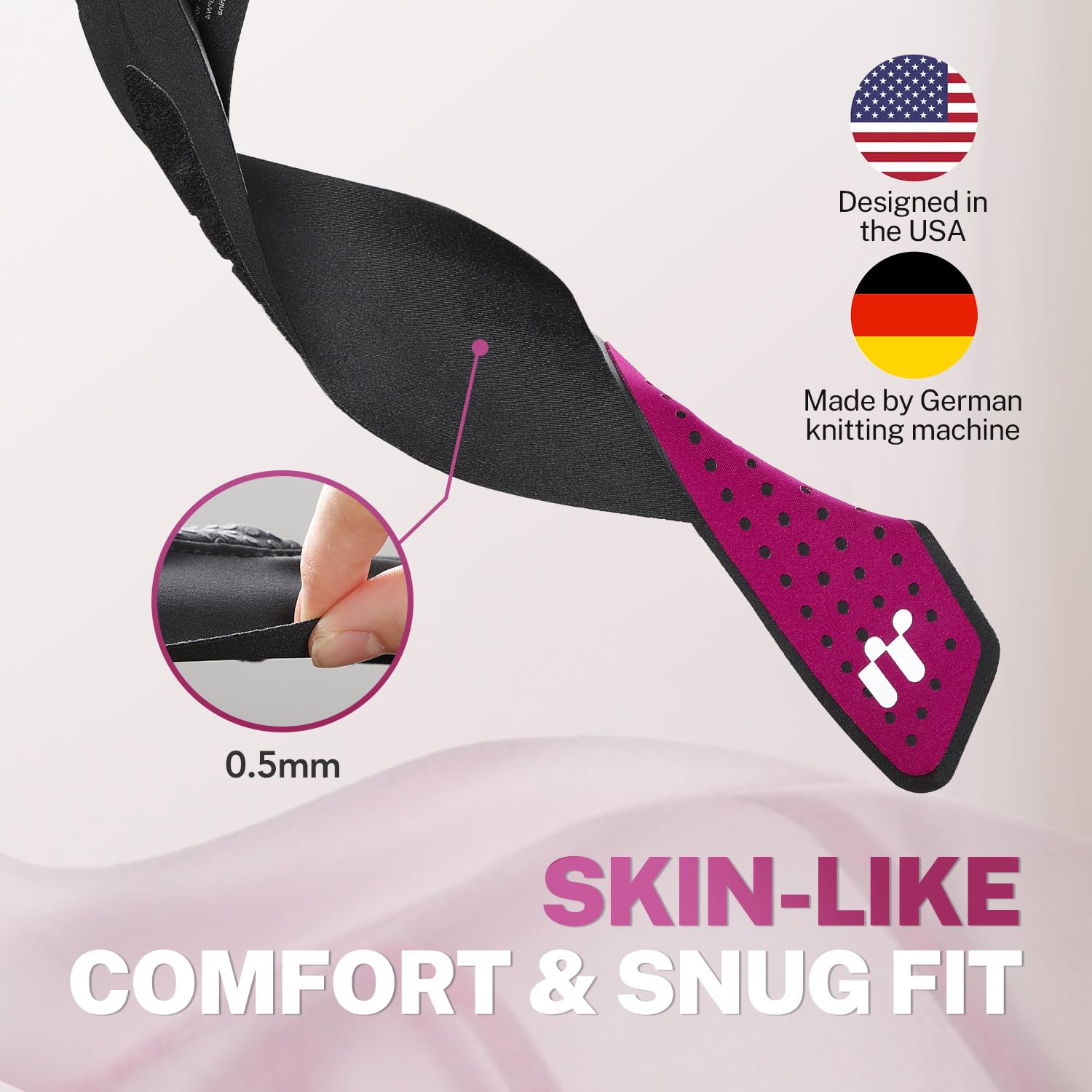 Ultra Thin Carpal Tunnel Wrist Brace with Soft Thumb Design (Not for Thumb Pain), Ajustable Compression Wrist Wraps with Mobility for Sports Work Typing Sleeping, Tendonitis, Arthritis Ulnar Pain