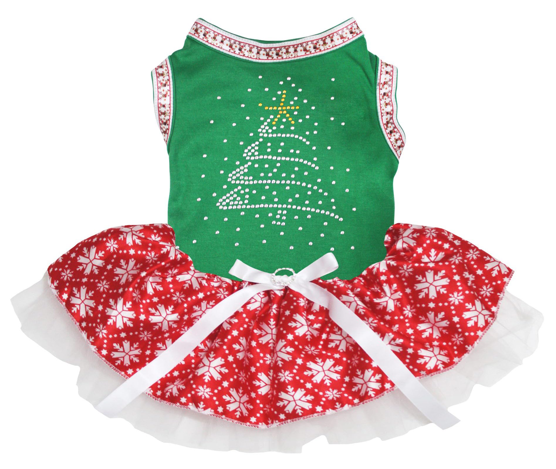 Robe pour chien motif sapin de Noël pour briller au réveillon de fin d'année