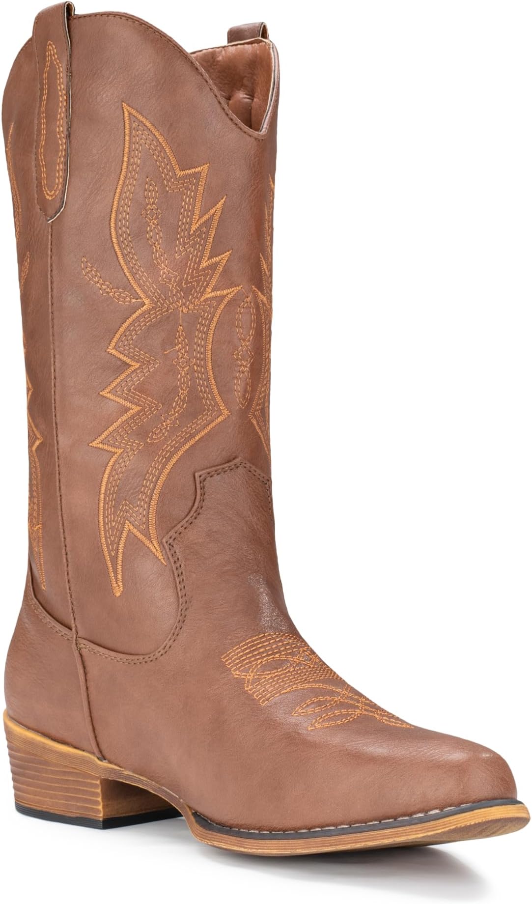 Cowboy Boots For Women Western Boots Cowgirl Boots Pull On Pointy Toe Mid Calf Boots