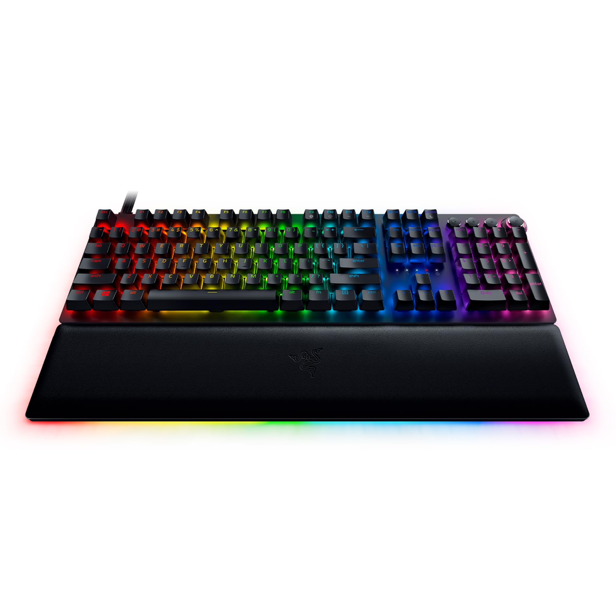 Razer Huntsman V2 (Switches Analog) - Clavier Gamer Optique pratiquement sans Latence (Switches Optiques Analogiques, Touches en PBT Doubleshot, Câble USB-C Détachable) Clavier AZERTY | Noir