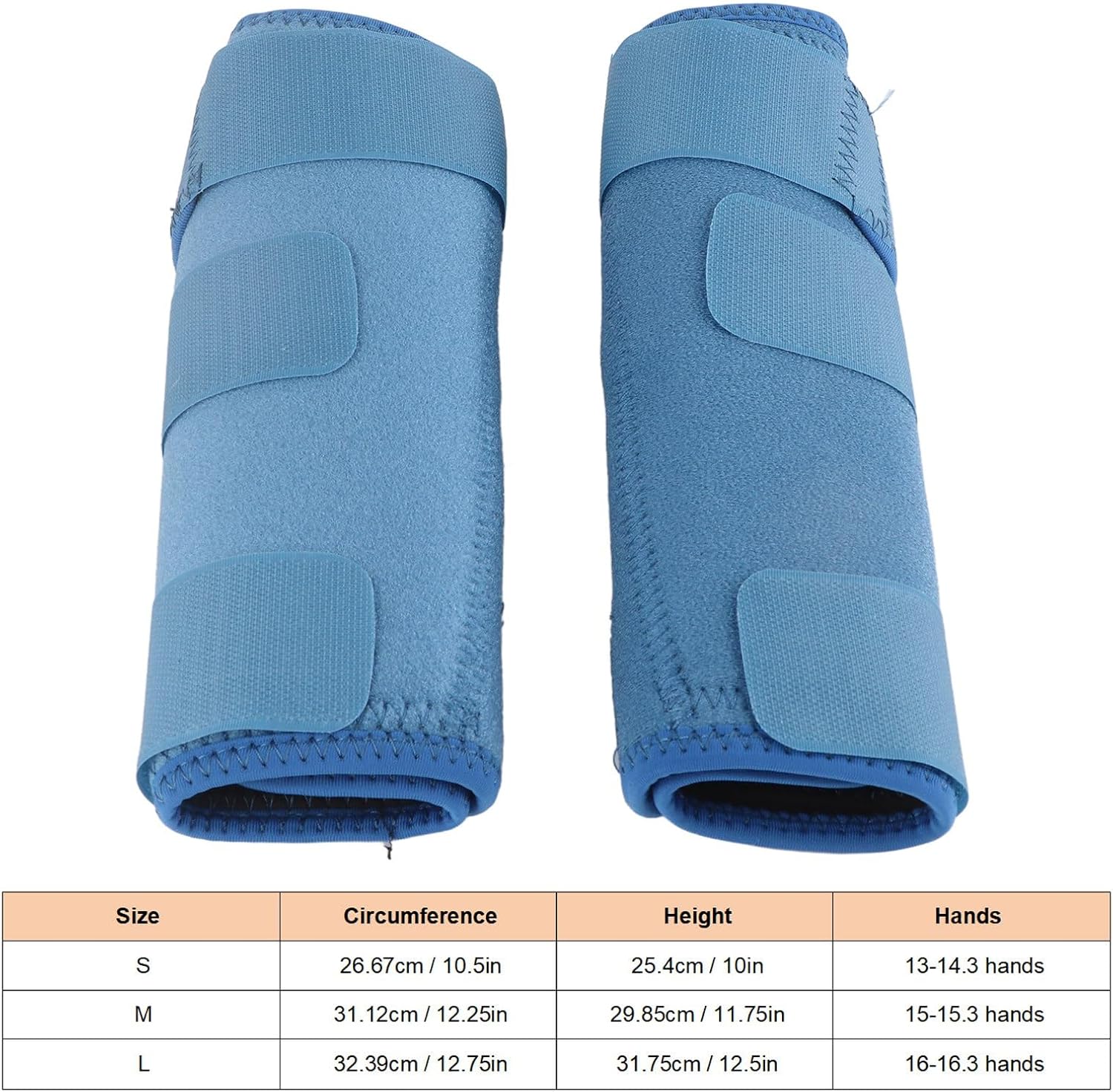 1 Pair Nylon Boots for Horse, Breathable Blue Sports Horse Boots Protective Horse Leg Wraps Horse Leggingswith Hook and Loop Horse Leg Boots