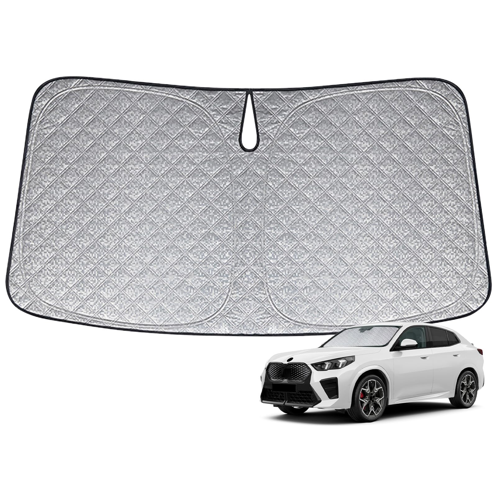 Copertura del Parabrezza Dell'auto Sostituzione per BMW X2 F39/U10 2018-2026, Parasole per Parabrezza per Auto all'interno Pieghevole, Protezione Antipolvere Riflettente UV