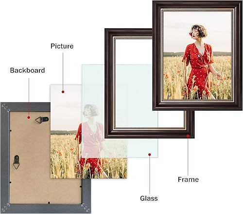 Miniatura 7 de Space Art Deco, Juego de 2 marcos de 8 x 10 pulgadas sin paspartú, para arte o fotos de cristal, resistentes a los golpes, para montaje en pared (8