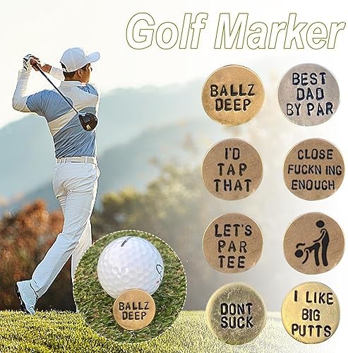 Miniatura 3 de Divertido marcador de pelota de golf, para hombres y adultos, novedosos marcadores de pelotas de golf con palabras divertidas, regalos únicos de