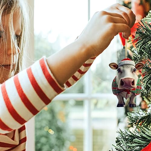 Miniatura 4 de Christmas Tree Decorations -Christmas Decoration Personalized Cow Gift Christmas Tree Hanging Decoration Ornaments Birthday Decorations for