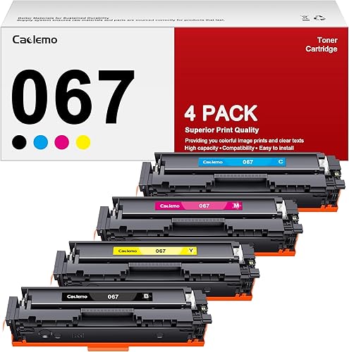 Miniatura 1 de 067 - Juego de cartuchos de tóner compatibles con Canon 067 067H, funciona con impresora Canon imageCLASS MF654Cdw MF656Cdw MF653Cdw Canon Color