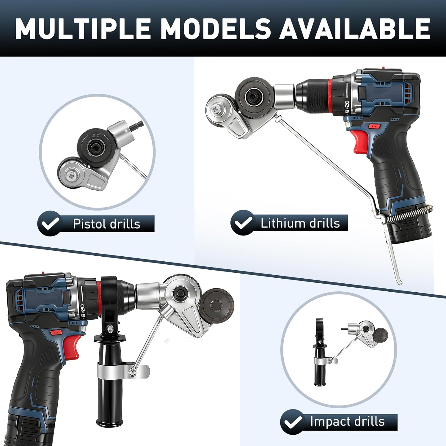 Metal Nibbler Drill Attachment, Heavy-Duty Sheet Metal Cutter for Electric Drill, Double-Cut Nibbler Tool for Fast Clean Cutting of Iron, Steel, Aluminum, Copper and Plastic Panels
