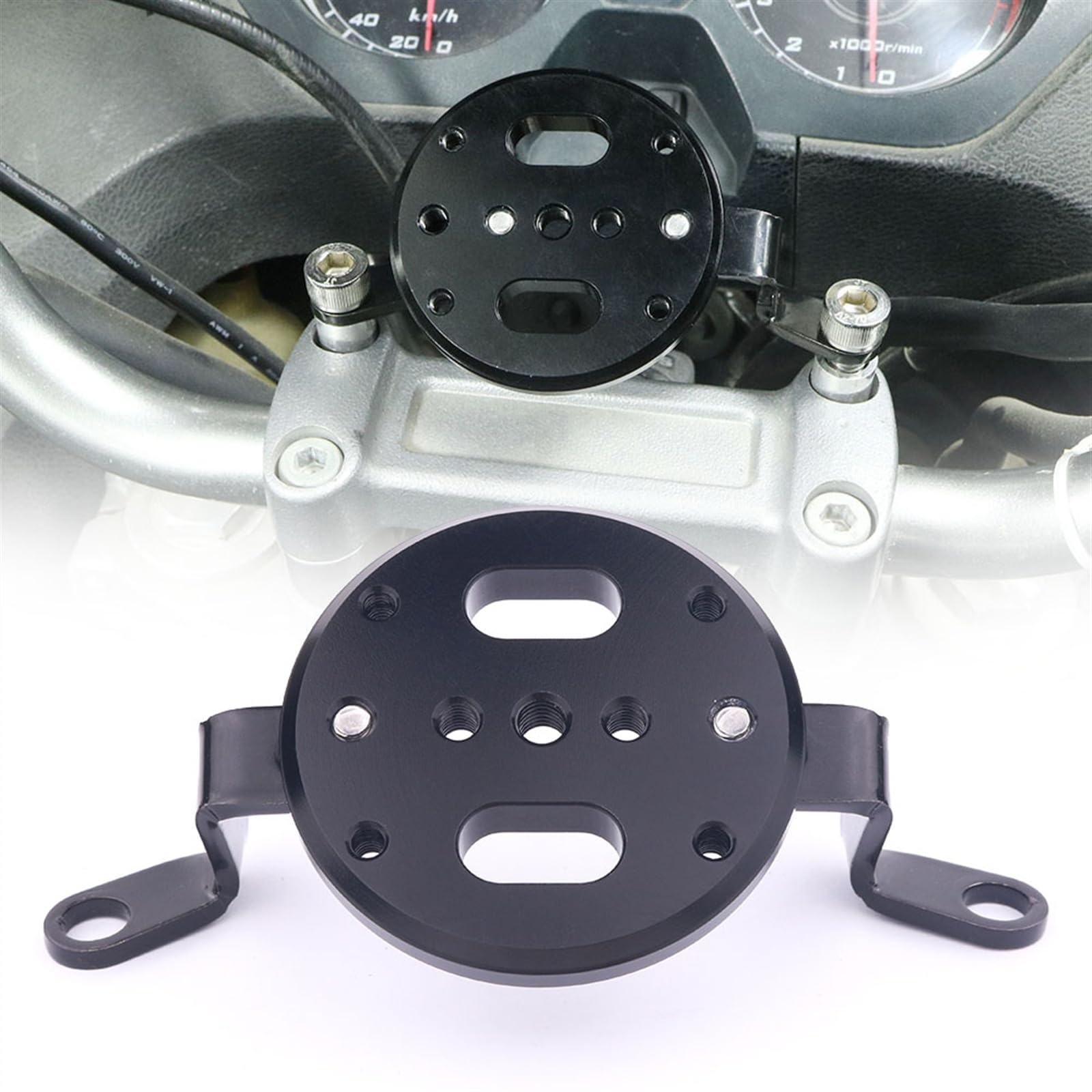 Support plaque navigation GPS Suzuki GN125 balade road trip - 8