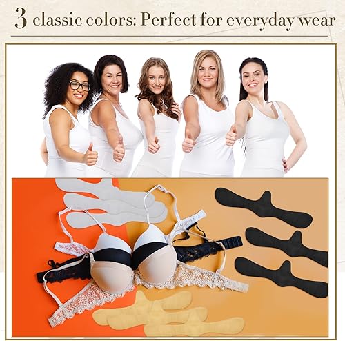 Miniatura 7 de 9 forros de algodón para brasier para sudar, almohadillas absorbentes de sudor debajo de los senos para mujeres y niñas