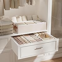 Vista 2 de Contenedor de almacenamiento, cesta plegable de lino para ropa, contenedor de almacenamiento con asas dobles para dormitorio, beige, 15 x 6 x 5