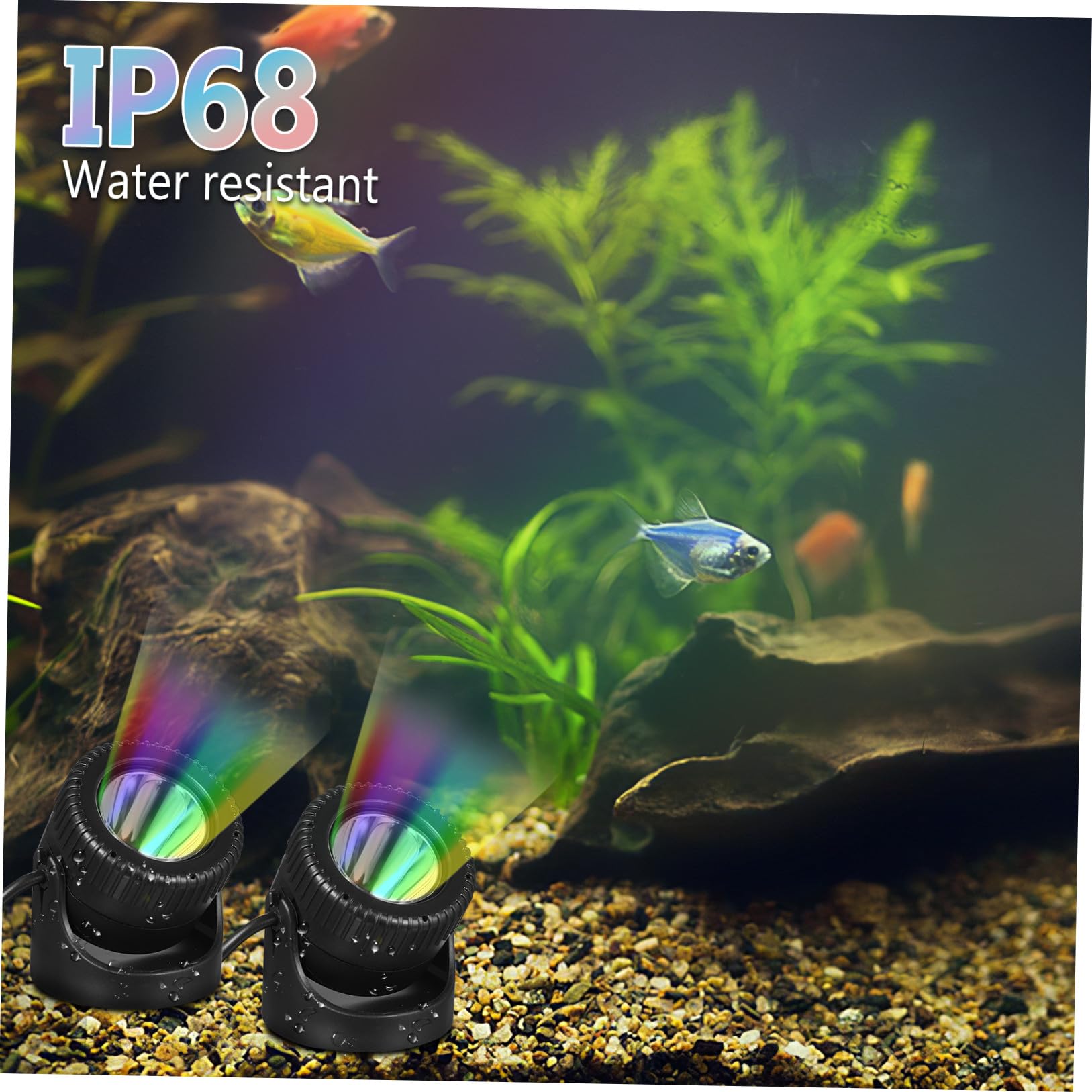 Solarbetriebene Unterwasser LED Leuchten mit 3 Farbigen Leds für Teiche