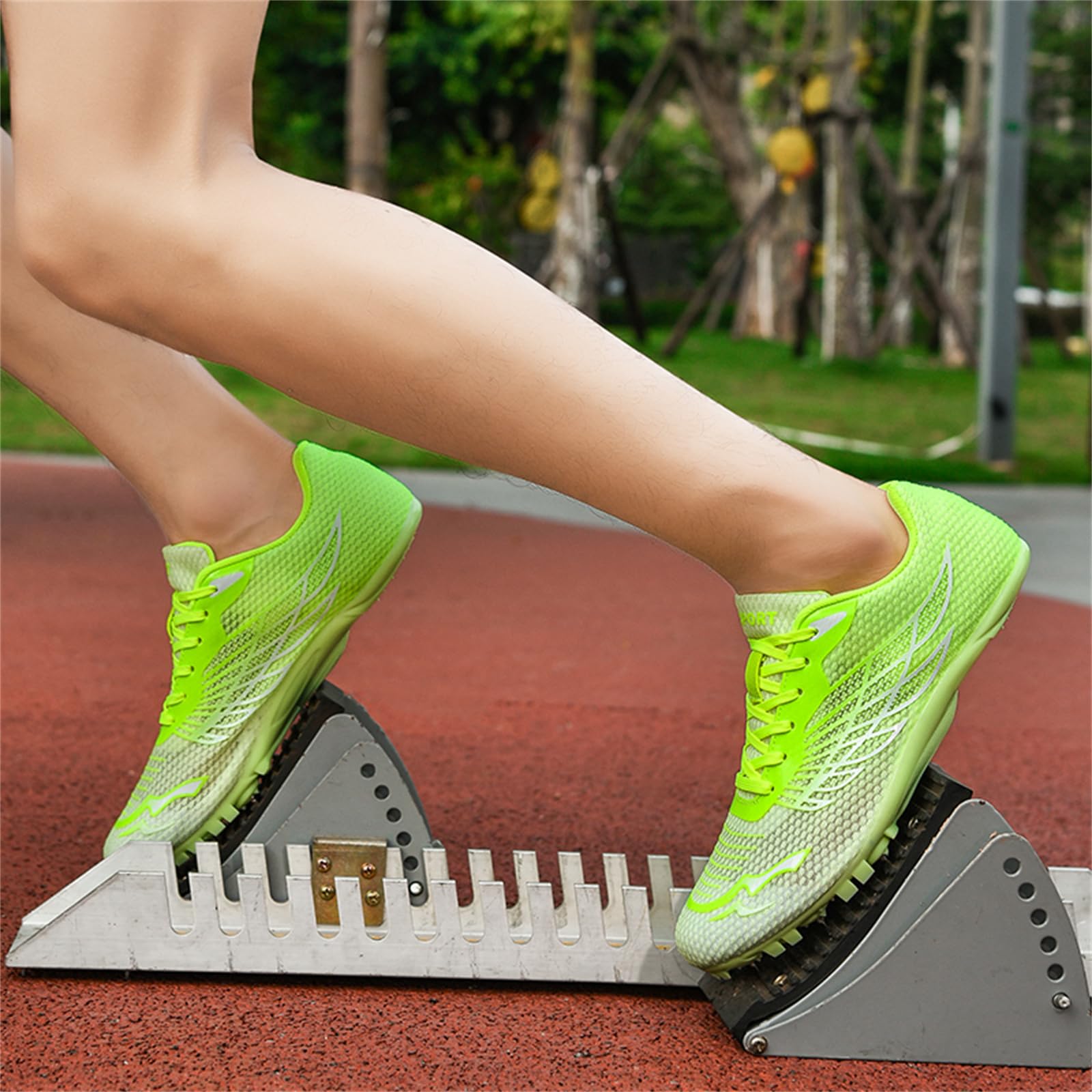 Zapatillas con Clavos Atletismo Zapatillas De Salto De Velocidad para Hombres Mujeres Y Niños Zapatillas para Correr Ligeras para Carreras