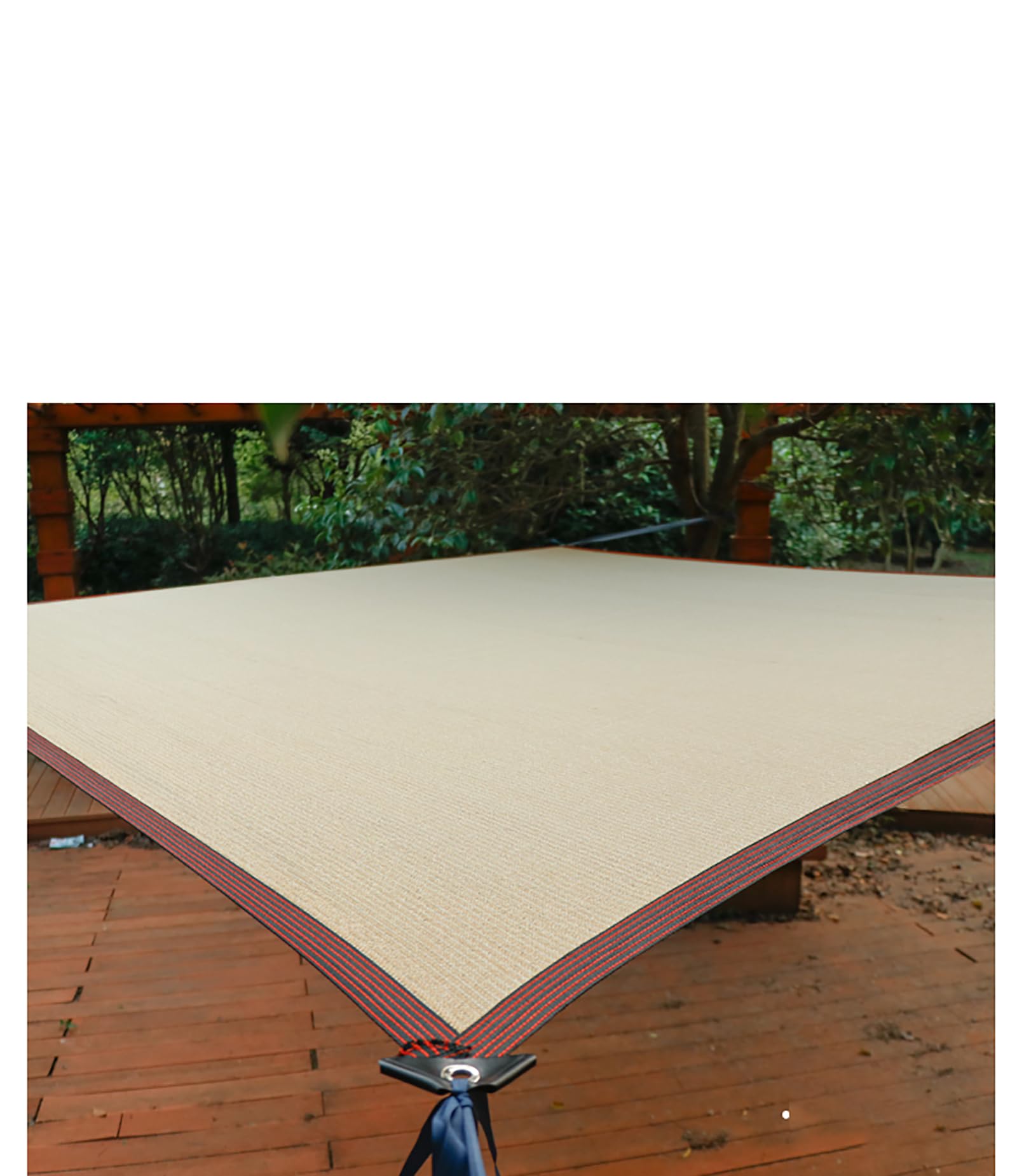 Rete parasole da giardino resistente ai raggi UV, 6 x 15 m / 19.7x49.2ft, traspirante, con occhielli, ideale per patio, piscina e tende da giardino