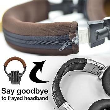 ATH M50X Headband Cover Replacement Headband Protector Compatible with Audio Technica M30 M40 M50 M50X M50S M40X M20X M30X Headphones (Brown + No Tool Needed)