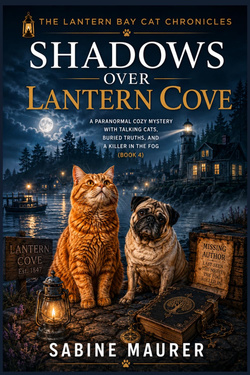 Shadows Over Lantern Cove: A Paranormal Cozy Mystery with Talking Cats, Buried Truths, and a Killer in the Fog (Book 4) (The Lantern Bay Cat Chronicles)