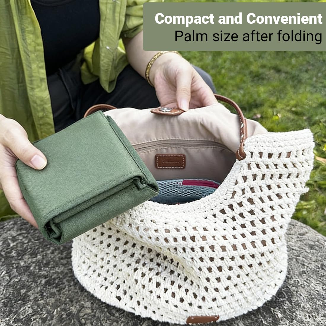 Tappetino Pieghevole, 2 Pezzi, Cuscini Esterni Impermeabili, caldo, Cuscino Stadio Pieghevole, Cuscini Portatili per Bambini per Campeggio all'aperto e Trekking, Picnic, Escursioni, 37 x 27,5 cm