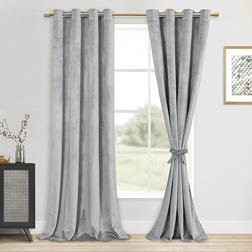 Miniatura 13 de DWCN Cortinas de Terciopelo - Cortinas de Ventana que Oscurecen la Habitación y Bloquean la Luz para Cuarto de Bebé, Dormitorio, Sala de Estar,