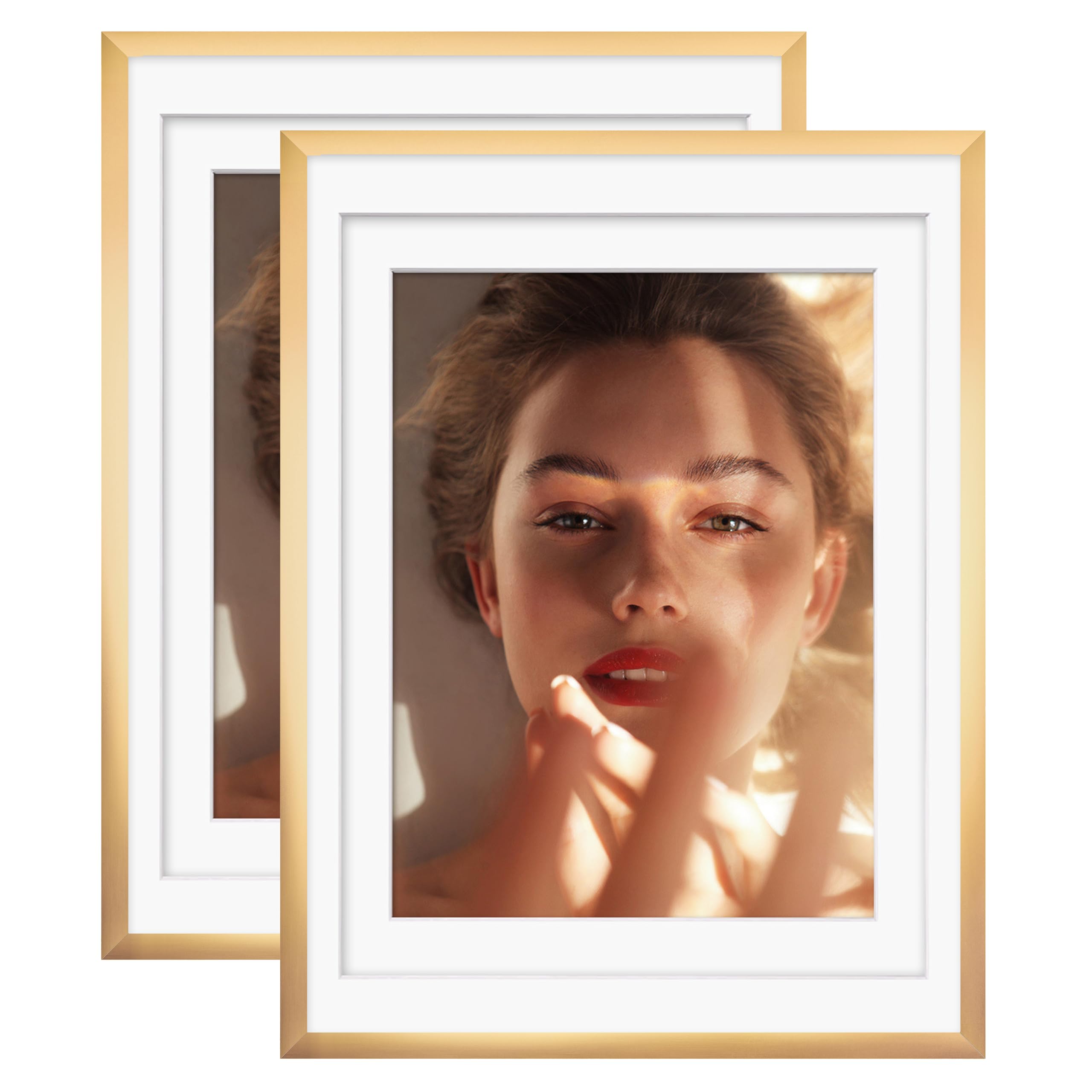 Cadre photo en aluminium 30,5x40,6 cm Egofine avec passe-partout