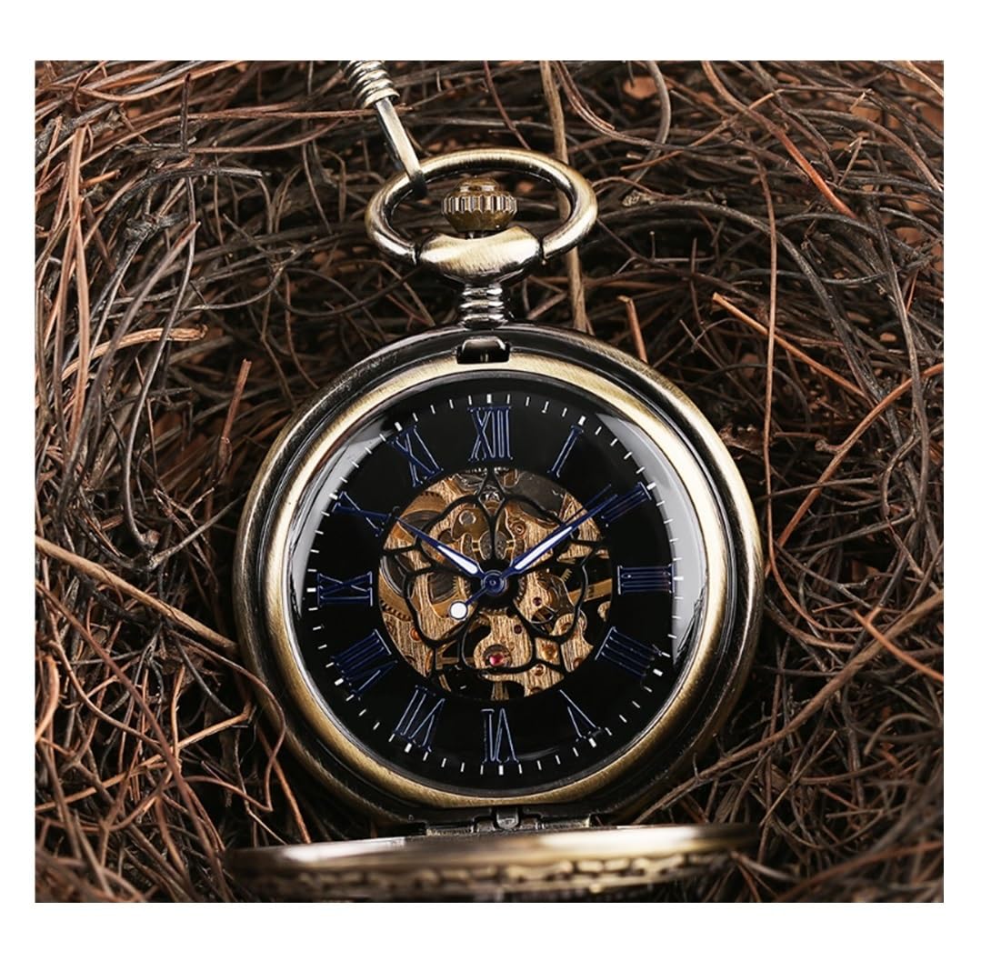 Vintage Zegarek Kieszonkowy Mechaniczny Zegarek Kieszonkowy Męski, Mechaniczne Zegarki Kieszonkowe Z Cyframi Rzymskimi Mężczyzn Elegancki