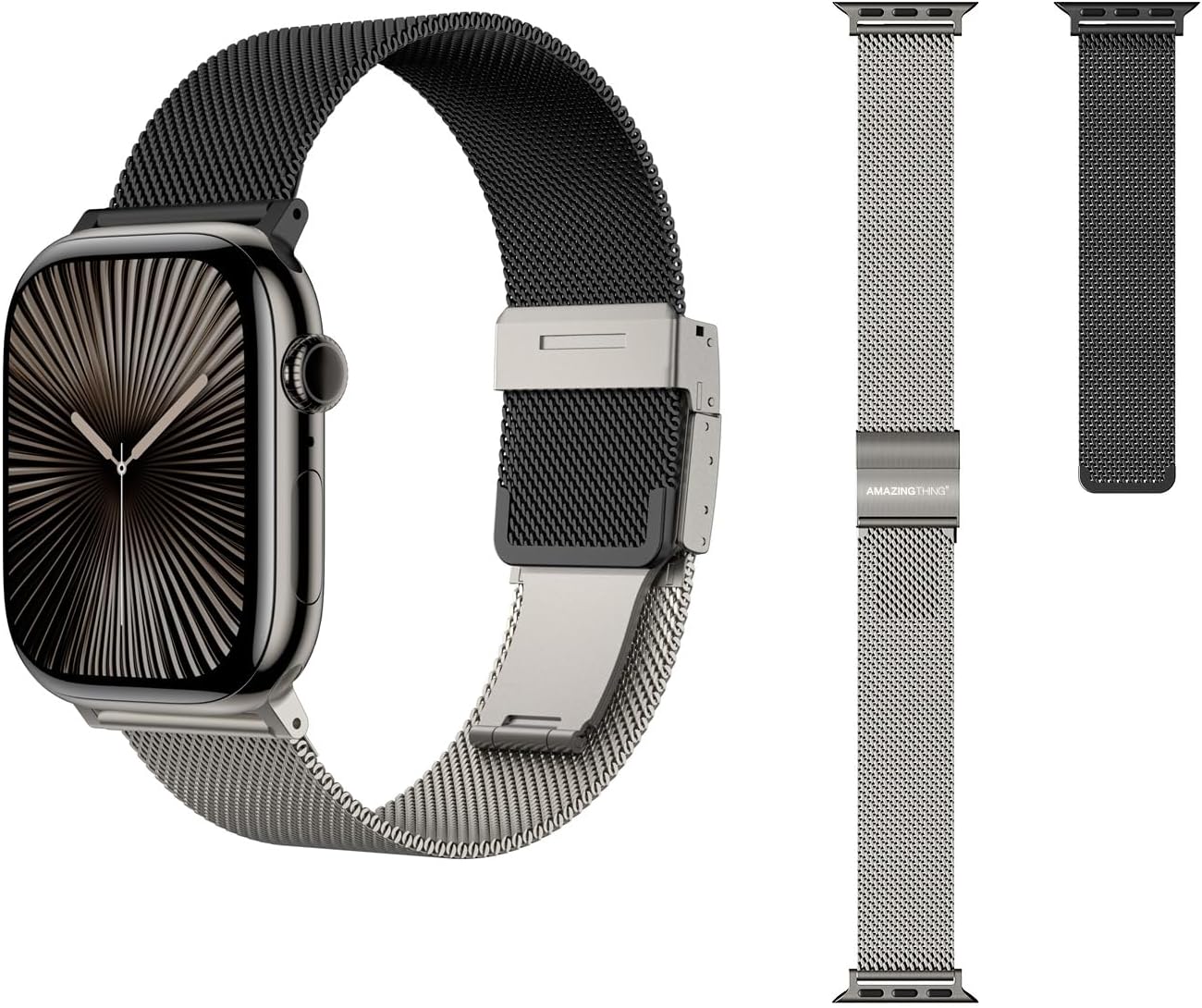 Magnetic Stainless Steel Milanese Loop for Apple Watch Band 49mm 46mm 45mm 44mm 42mm 41mm 40mm 38mm Men Women, Metal Watch Strap for iWatch Series 10 9 8 7 6 5 SE Ultra 2 1